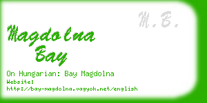 magdolna bay business card